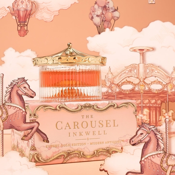 BNIB Ferris Wheel Press Sunset Gold Carousel Inkwell - Sold Out Online - Picture 2 of 7